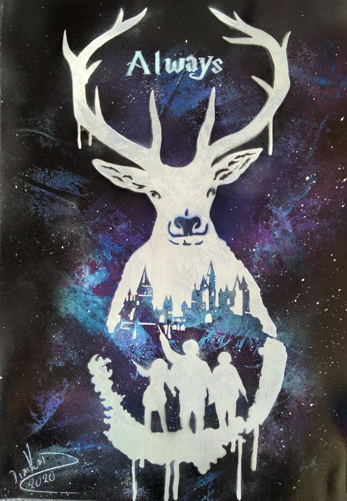 Harry Potter Glow In The Dark Original Spray Paint By Etsy