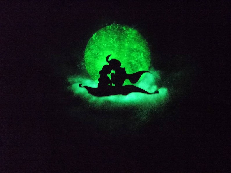 Jasmine /& Aladdin Original Spray Paint By Dimkad Art Glow In The Dark