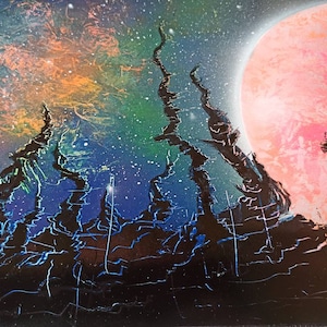 Spraypaint art / Spray paint art / Another Galaxy / Original Spray Paint Art By Dimkad Art
