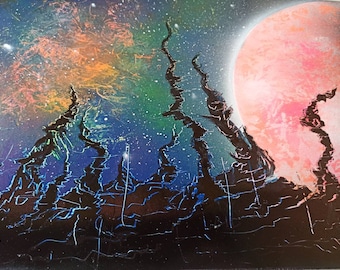 Spraypaint art / Spray paint art / Another Galaxy / Original Spray Paint Art By Dimkad Art