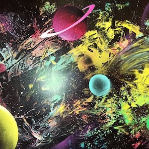 Abstract planets- Original Spray Paint Art By Dimkad Art