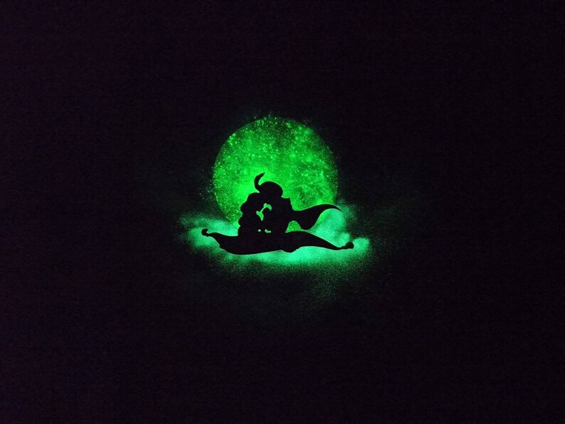 Jasmine /& Aladdin Original Spray Paint By Dimkad Art Glow In The Dark