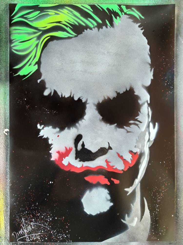 Joker - Original Spray Paint Art by Dimkad Art - Etsy
