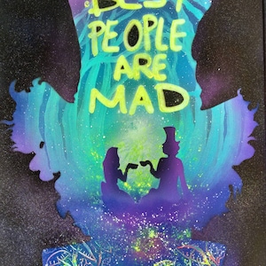 Mad Hatter - Glow In The Dark - Original Spray Paint Art By Dimkad Art