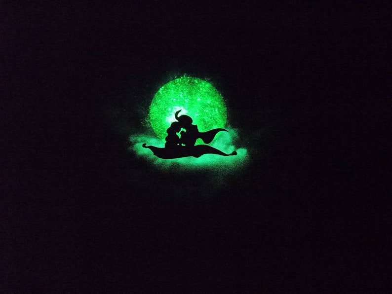 Jasmine /& Aladdin Original Spray Paint By Dimkad Art Glow In The Dark