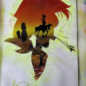 Lucky Luke -Original Spray Paint Art - By Dimkad Art