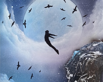 Llévame contigo: obra de arte original pintada con aerosol de Dimkad Art