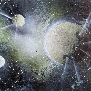 Light Rays - Original Spray Paint Art By Dimkad Art