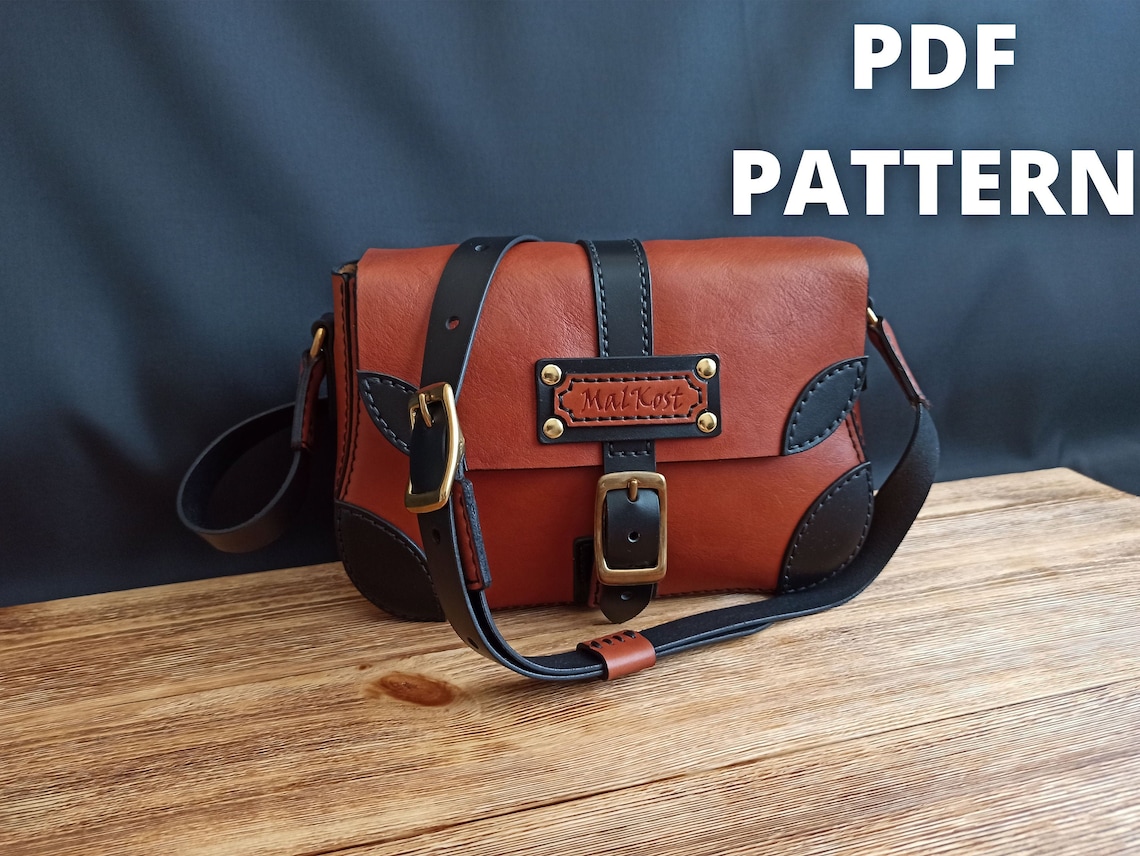 Leather Cross body bag Pattern_Leather bag pattern_Leather Pdf Etsy