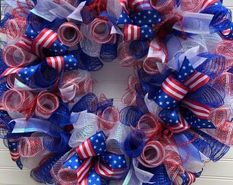 4th of July Stars & Stripes Patriotic Wreath