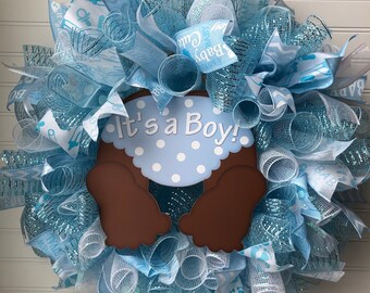 It’s a Boy! Blue Baby Wreath