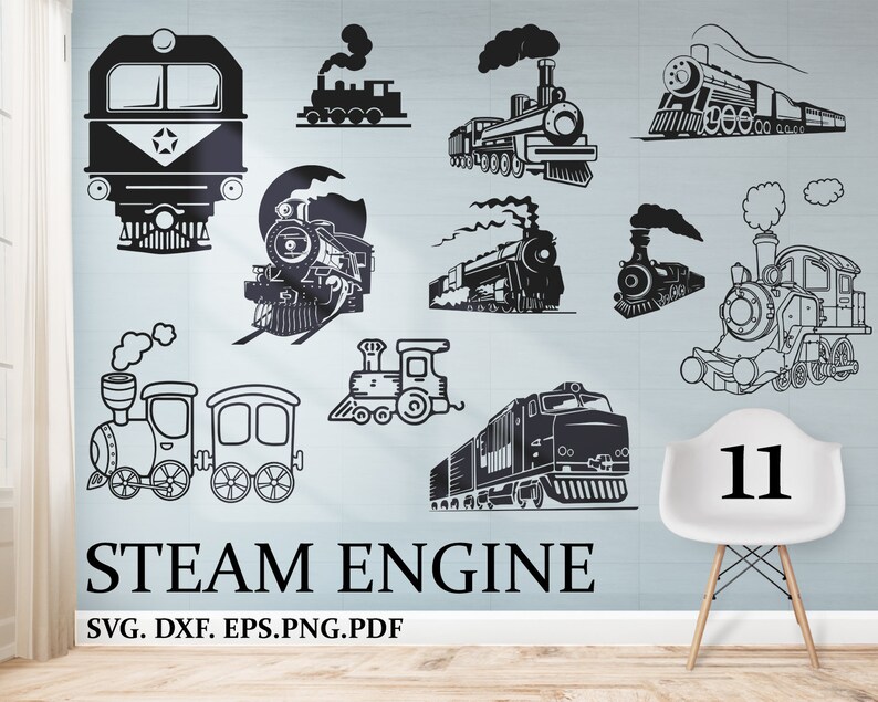 Steam Engine Svg Locomotive Svg Train Svg Steam Engine Svg Files For Cricut Svg Silhouette Steam Train Steam Train Svg Train Svg Clipart