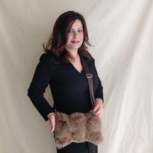 Crossbody fur bag, fur bag, fur accessories, small fur bag, fur bag