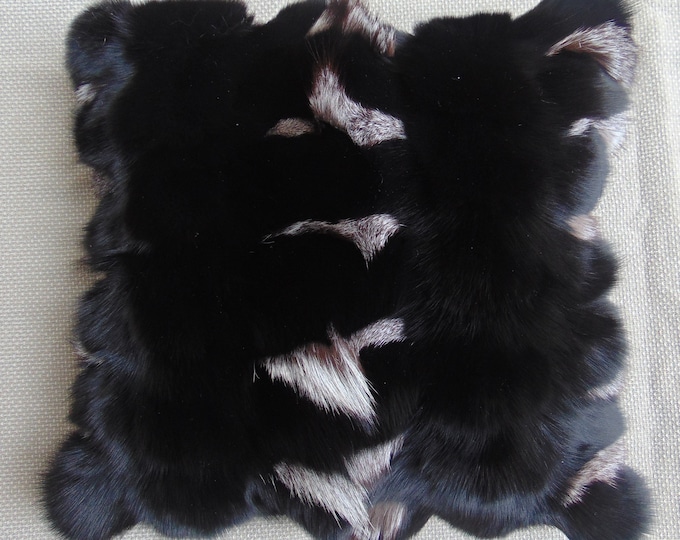 Black White Fur Throw Pillow Wolf Faux Fur Pillow Cover Etsy