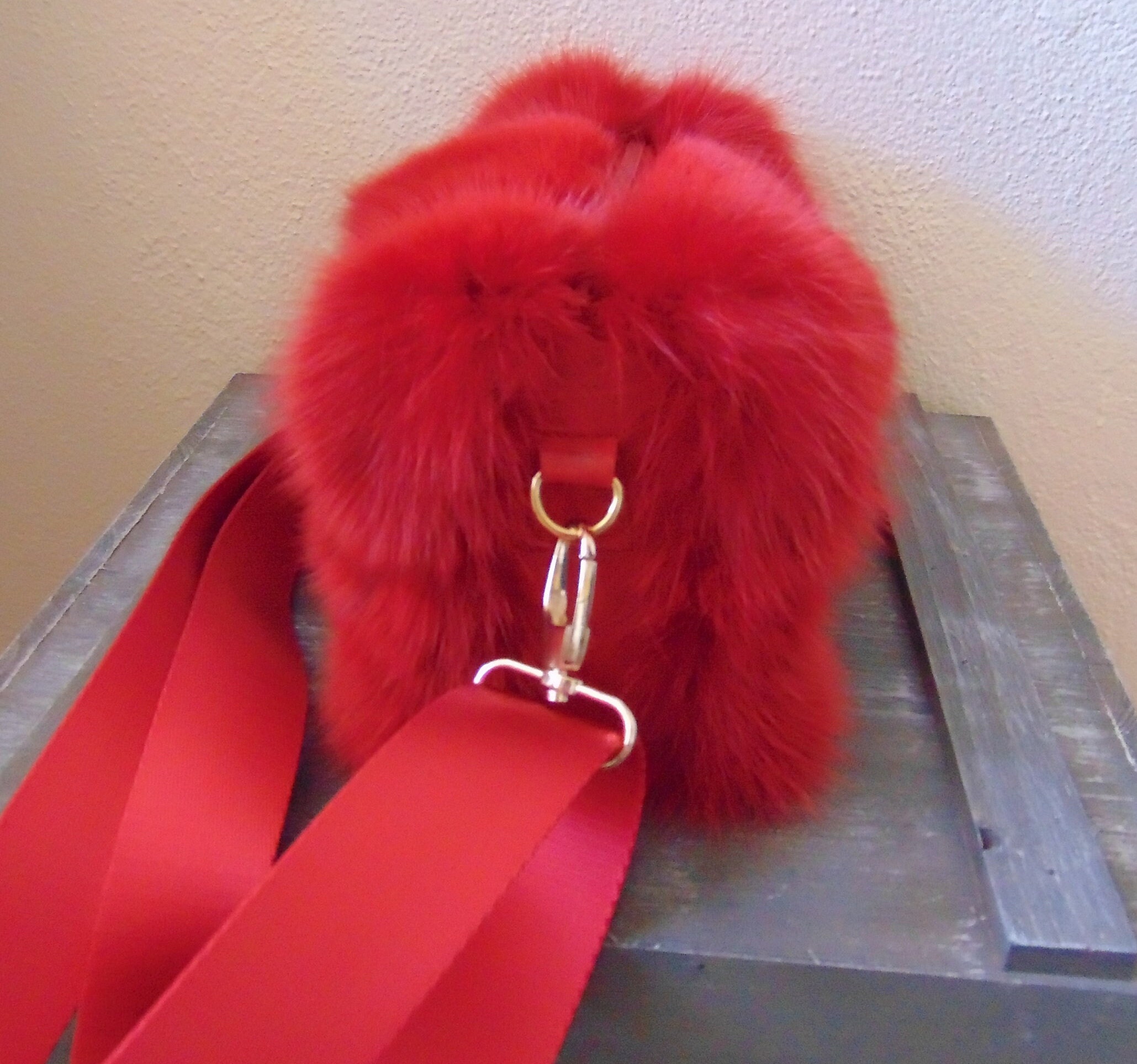 Genuine Red Fox Fur Bag – Luxury Handmade Crossbody | Bold
