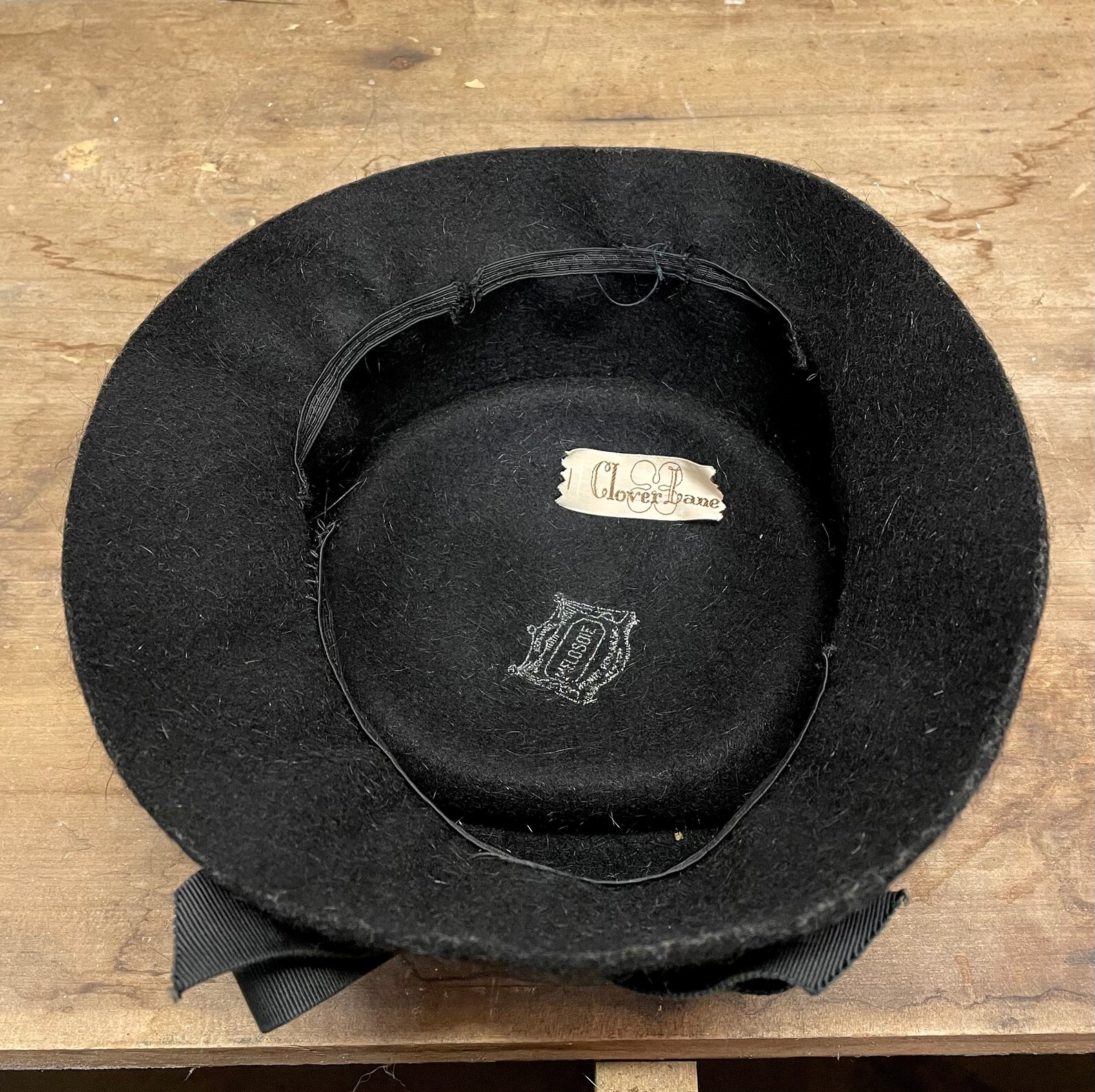 Vintage 1960 Mid Century Black Wool Melosoie Hat With - Etsy