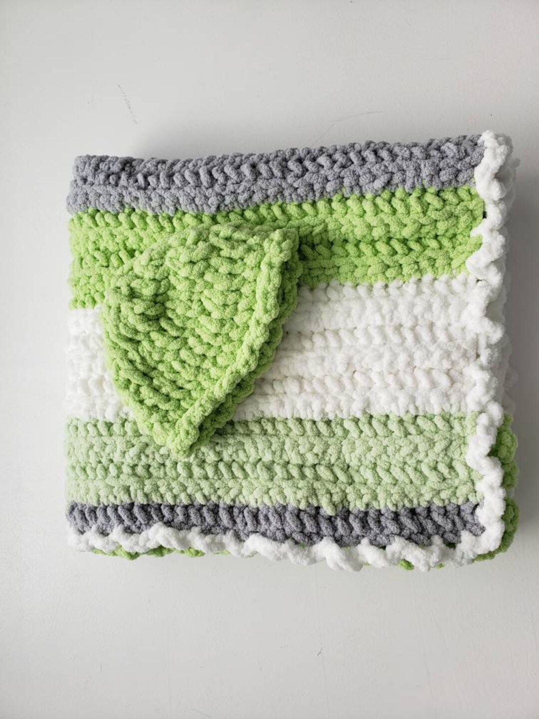 Gray Baby Blanket Crochet Baby Blanket Newborn Blanket Etsy