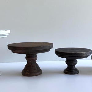 ELEVADORES DE MADERA / Decoración de bandejas escalonadas / Exhibición de jabones / Soporte para velas o plantas / Cocina / Granja / Pedestal / Rústico / Bandeja de madera / Cupcake imagen 12