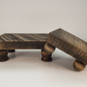 WOOD RISERS | Farmhouse Decor | Rustic Tray | Tiered Tray Decor | Rae Dunn accessories | Wooden Tray | Rustic Decor | Mini Tray