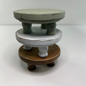 MINI WOOD RISER | Tiered Tray Decor | Marshmallow Mug Riser | Soap Display | Candle or Plant Stand | Kitchen | Farmhouse | Wooden | Rustic