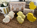 WOODEN CHICKS | PEEPS | Easter | Block Signs | Tiered Tray Decor | Rustic | Shelf Sitter | Basket Filler | Spring | Farmhouse | Farm Animal