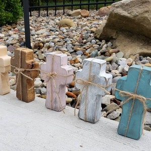 MINI Rustic Wooden Cross | Tiered Tray Decor | Shelf Sitter | Graduation Gift | Baptism | Farmhouse |  Christian | Beach House | Coastal