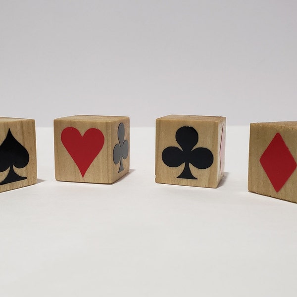 EUCHRE TRUMP Cube 1 inch | What's Trump Cube | Card Club | Euchre Tournament Prize | Natural Wood " Bridge | Pinochle | Trump Marker | Gift