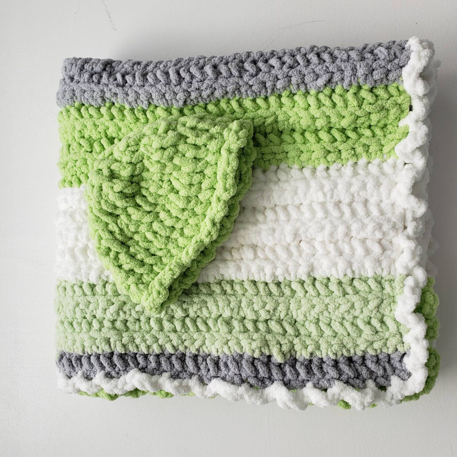 Gray Baby Blanket Crochet Baby Blanket Newborn Blanket Etsy