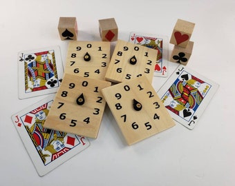 MINI Natural Wood EUCHRE Score Keepers for Card Games | Tournament Prize | Game Scorers | Unique Gift Idea | Game Night | Stocking Stuffer