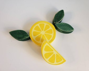 Wooden LEMON Slices | TIERED TRAY Decor | Bowl Filler | Kitchen Decoration | Summer Table | Mother's Day | Lemonade Stand | Shelf Sitter