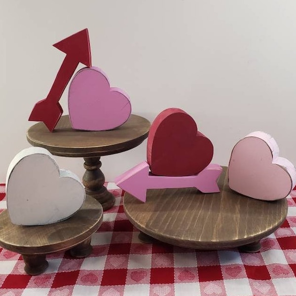 CUPID's ARROWS and Chunky HEARTS | Valentine's Day | Tiered Tray Decor | Table Decoration | Shelf Sitter | Gift