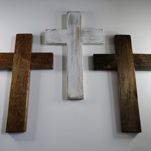 Rustic Wooden White Washed Cross, Housewarming Gift, Reclaimed Wood, Christian Wall Art, Wedding Gift, Wood Plank Cross, Father's Day Gift