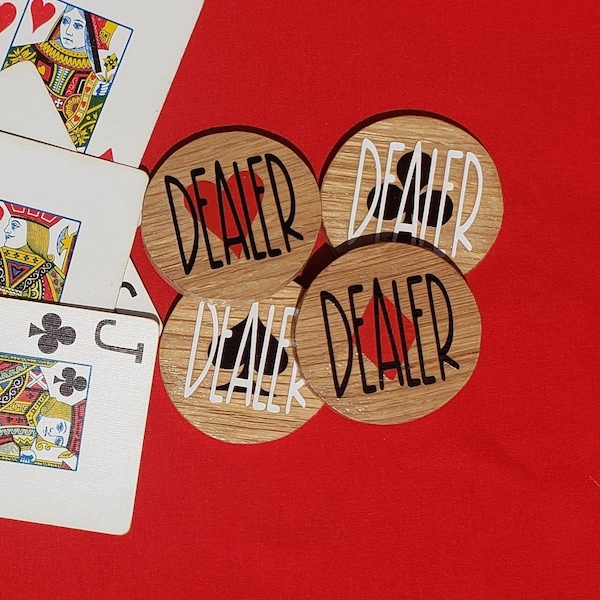 HARDWOOD DEALER CHIP | Wooden Suit Marker | Card Players | Poker | Unique Gift | Stocking Stuffer | Handmade | Euchre | Texas Holdem |Button