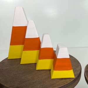 FRANKENSTEIN CANDY CORN Decor | Extra Chunky | Halloween | Fall Tiered Tray Decor | Shelf Sitter | Kitchen Table Decoration | Faux