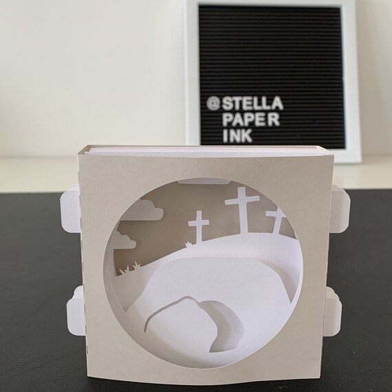 Easter Tunnel Card Die Cut 3d Card Etsy