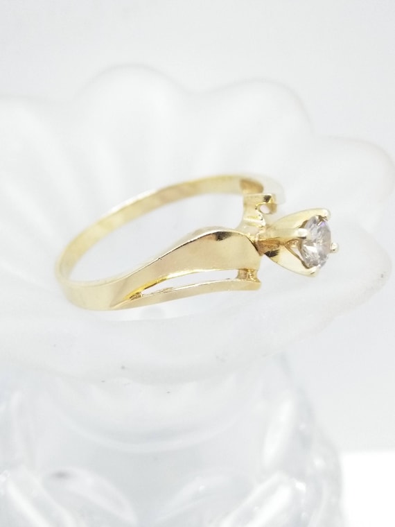 Size 9, 14k Solitaire Diamond Ring, Size 9 Solid 1