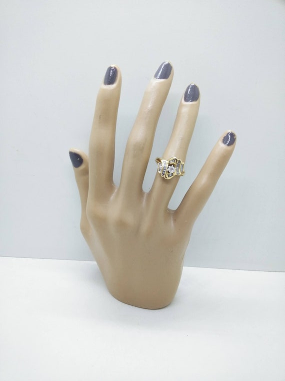 14k Gold Vintage Diamond Engagement Ring  Size 8.… - image 5