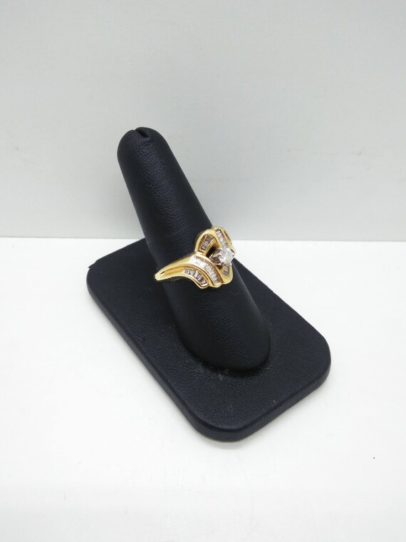 14k Gold Vintage Diamond Engagement Ring  Size 8.… - image 2