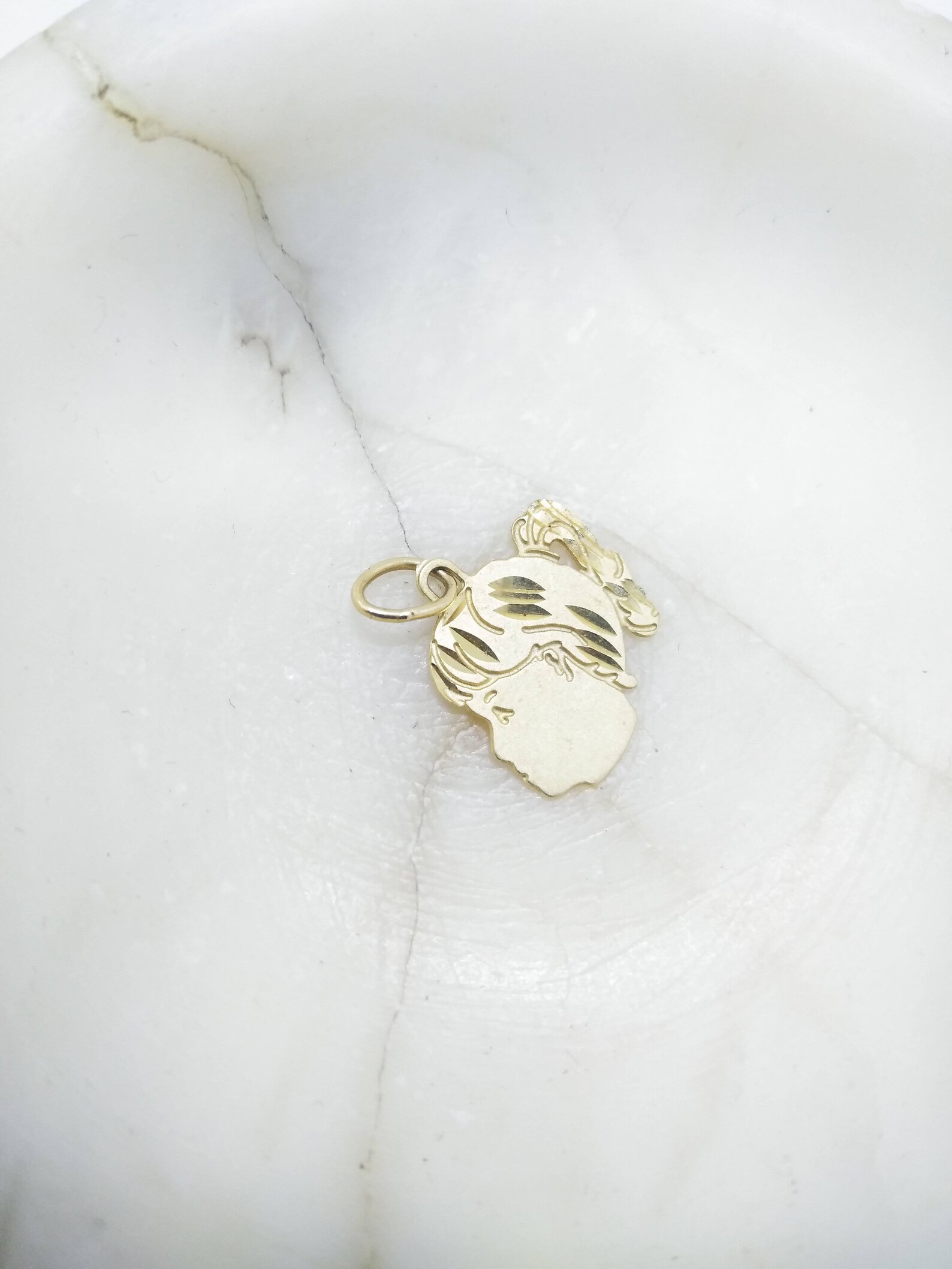 14k Gold Girl Shape Pendant Solid 14k Gold Charm Etsy