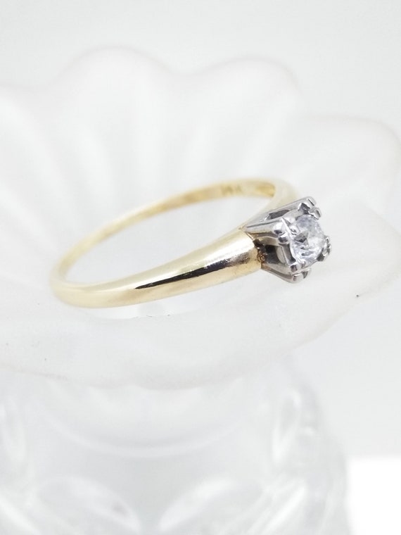 Size 9, 14k Solitaire Diamond Ring, Size 9 Solid 1