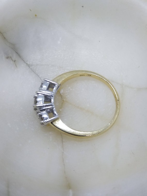 10k Gold Vintage Champagne Diamond Ring  Size 7  … - image 7