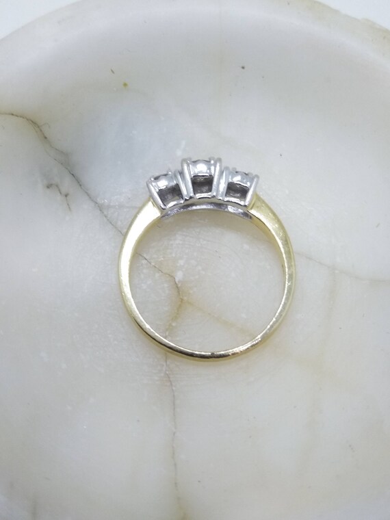 10k Gold Vintage Champagne Diamond Ring  Size 7  … - image 6