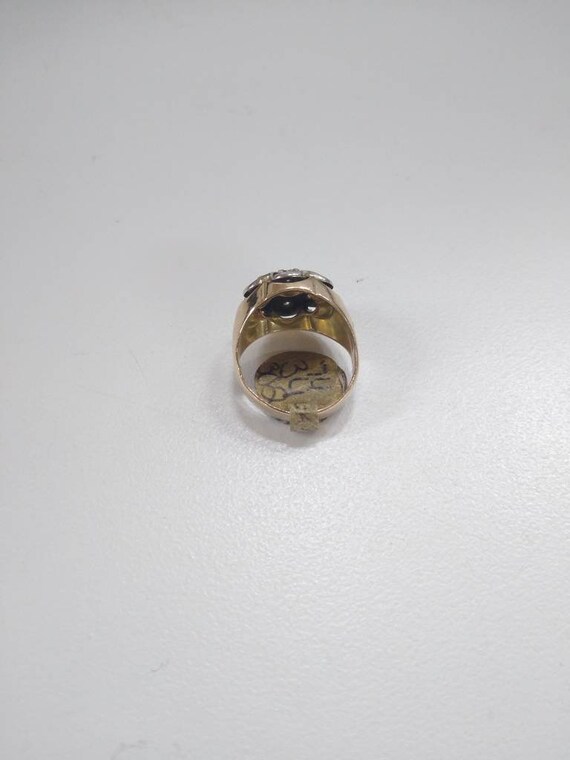 10k Gold Vintage Diamond Flower Cluster Ring  Siz… - image 5