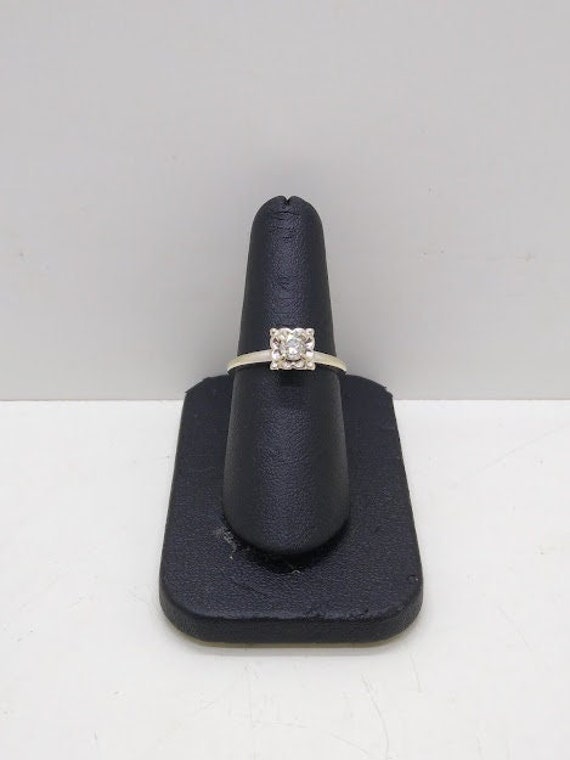 Vintage Solitaire Diamond Engagement Ring  Size 7… - image 1