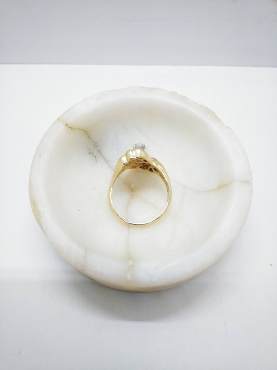 14k Gold Vintage Diamond Engagement Ring  Size 8.… - image 6