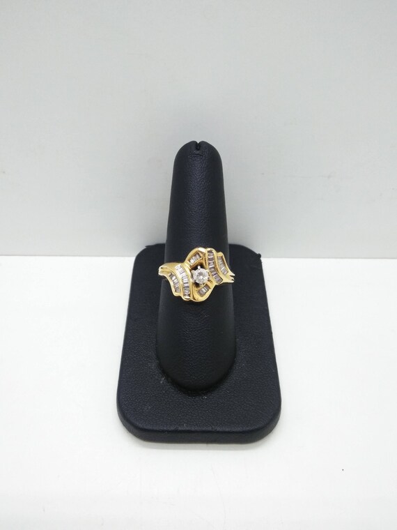 14k Gold Vintage Diamond Engagement Ring  Size 8.… - image 1