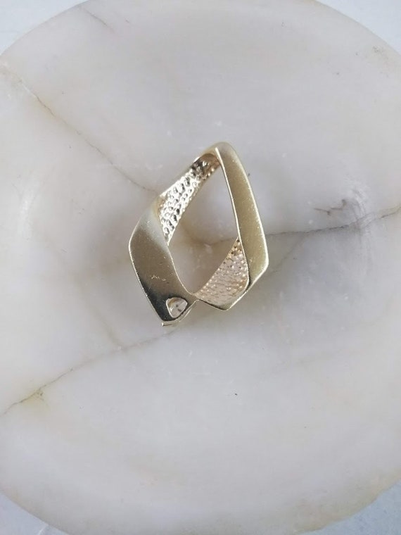 14k Gold Marquise Diamond Pendant  Solid 14k Yell… - image 7