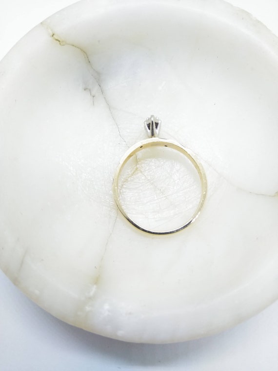 14k Gold Vintage Diamond Engagement Ring  Size 7 … - image 5