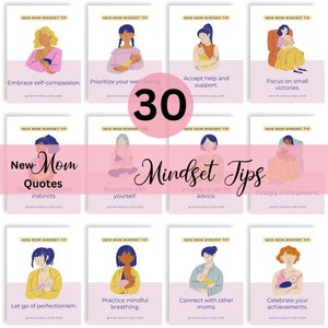 New Mom Mindset Tipps Affirmationskarten Mindset Journal Neue Mom Geschenkideen Zitate Drucke Download Neue Mutter Positive Postpartum Zitate