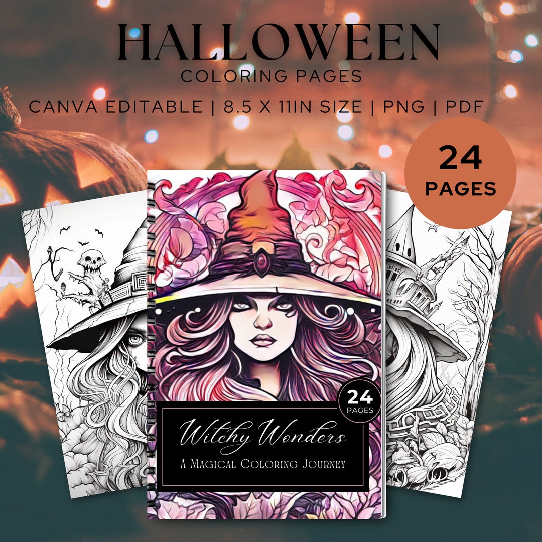 Halloween Coloring Book Pages Adult Coloring Pages Coloring Book for ...